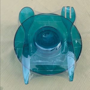 NEW Outdoor/patio/picnic blue salad bowl 7 pc set